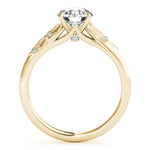 Elegant 14kt Yellow Gold Semi-Mount Round Cut Engagement Ring Setting - 1.7 DWT