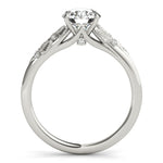 Elegant 14kt Yellow Gold Semi-Mount Round Cut Engagement Ring Setting - 1.7 DWT