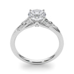 Elegant 14kt Yellow Gold Semi-Mount Round Cut Engagement Ring Setting - 1.7 DWT