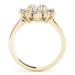 Elegant 14kt White Gold Oval Semi-Mount Fashion Ring - 1 Carat Center Stone Capacity