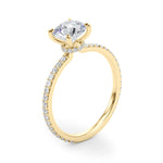 Stunning 1 CT Round Hidden Halo Engagement Ring in 14kt White Gold - Style 