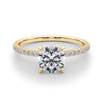 Stunning 1 CT Round Hidden Halo Engagement Ring in 14kt White Gold - Style 