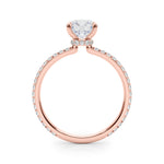 Stunning 1 CT Round Hidden Halo Engagement Ring in 14kt White Gold - Style 
