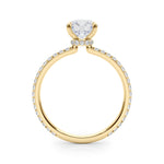 Stunning 1 CT Round Hidden Halo Engagement Ring in 14kt White Gold - Style 