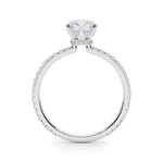 Stunning 1 CT Round Hidden Halo Engagement Ring in 14kt White Gold - Style 