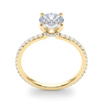 Stunning 1 CT Round Hidden Halo Engagement Ring in 14kt White Gold - Style 
