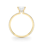 Stunning 14kt White Gold Princess Cut Hidden Halo Engagement Ring Setting - 1/3 ct tw SI1-SI2, G-H Diamonds