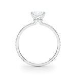 Stunning 14kt White Gold Princess Cut Hidden Halo Engagement Ring Setting - 1/3 ct tw SI1-SI2, G-H Diamonds