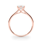 Elegant Solitaire Oval Engagement Ring Setting - 1 ct tw, 14kt White Gold
