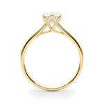Elegant Solitaire Oval Engagement Ring Setting - 1 ct tw, 14kt White Gold