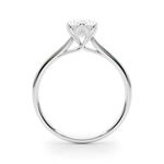 Elegant Solitaire Oval Engagement Ring Setting - 1 ct tw, 14kt White Gold
