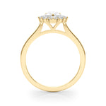 Elegant 14kt White Gold Pear Shape Semi-Mount Fashion Ring - Style 
