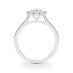Elegant 14kt White Gold Pear Shape Semi-Mount Fashion Ring - Style 