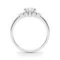 14k White Gold 1 Carat Round Solitaire Engagement Ring Setting (Style 