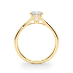 Exquisite 14k White Gold Round Cut Solitaire Engagement Ring Setting - 1 CTW
