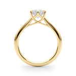 Elegant 14kt White Gold Solitaire Round Engagement Ring Setting (1 ct TW Center Stone Compatible)