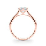 Exquisite 14kt White Gold Solitaire Round Engagement Ring Setting (3/4 ct Center Stone)