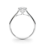 Exquisite 14kt White Gold Solitaire Round Engagement Ring Setting (3/4 ct Center Stone)