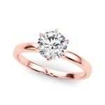Exquisite 1 Carat Round Solitaire Diamond Mounting - 14kt White Gold