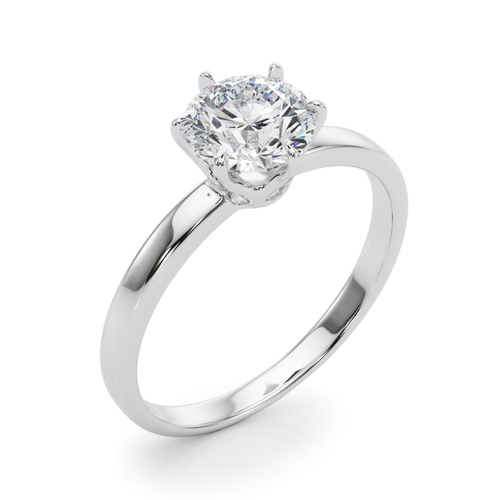 Exquisite 1 Carat Round Solitaire Diamond Mounting - 14kt White Gold