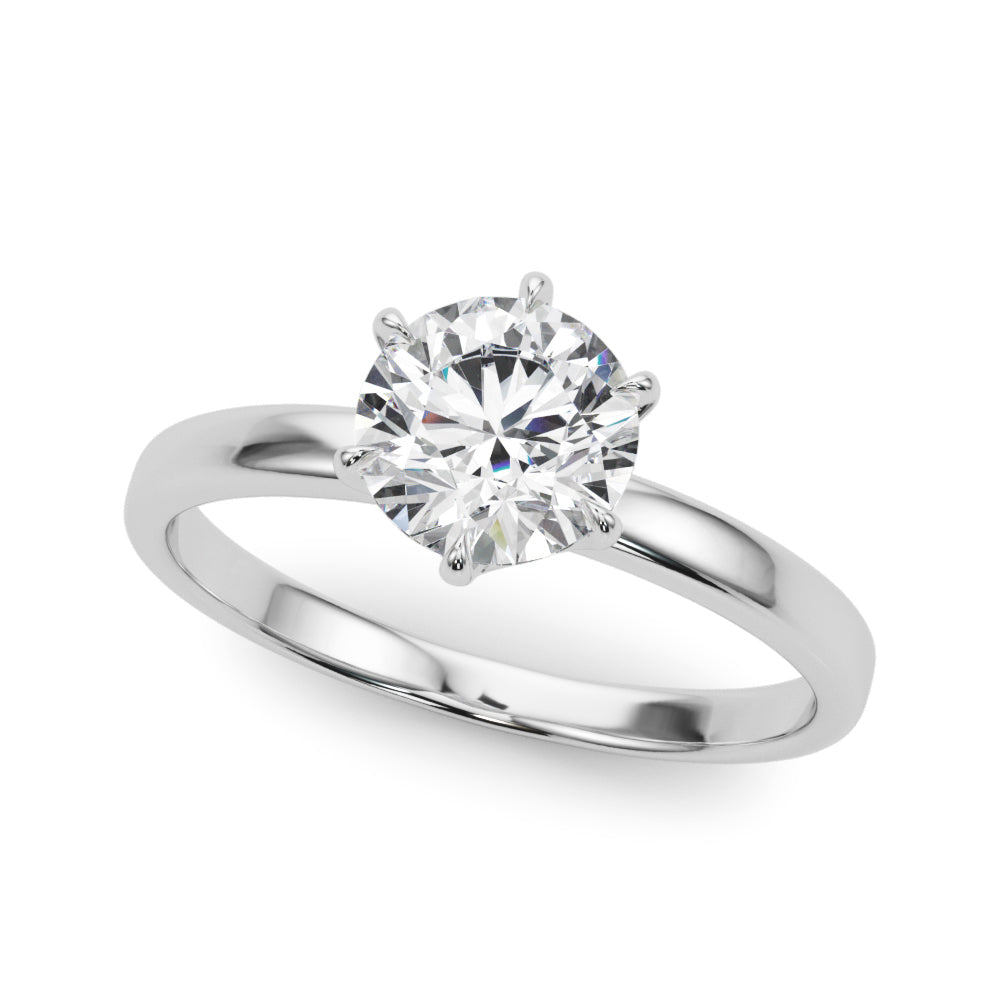 Exquisite 1 Carat Round Solitaire Diamond Mounting - 14kt White Gold