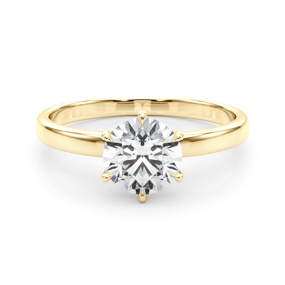 Exquisite 1 Carat Round Solitaire Diamond Mounting - 14kt White Gold