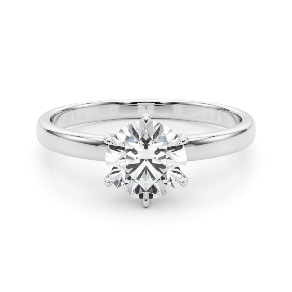 Exquisite 1 Carat Round Solitaire Diamond Mounting - 14kt White Gold