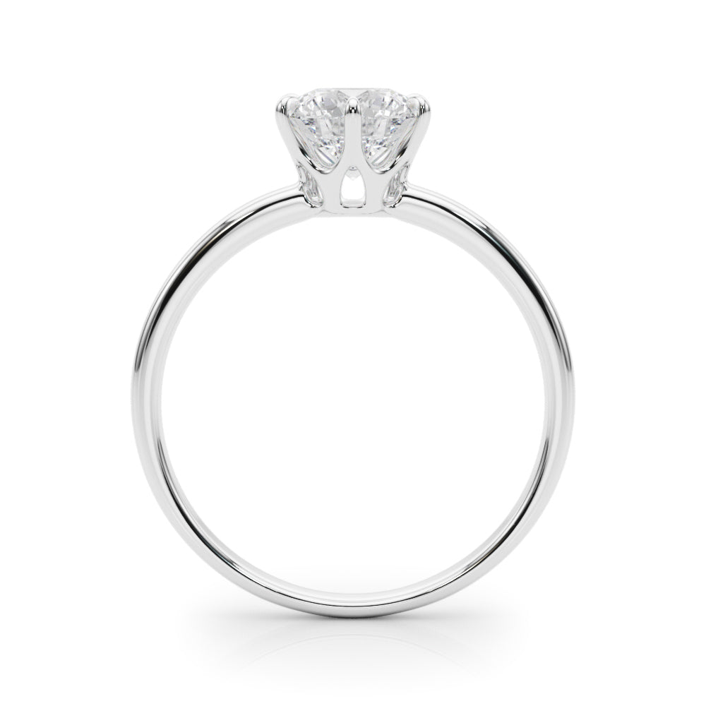 Exquisite 1 Carat Round Solitaire Diamond Mounting - 14kt White Gold