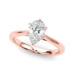 Elegant 6x4mm Pear Shape Solitaire Mounting - 14kt White Gold