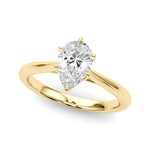 Elegant 6x4mm Pear Shape Solitaire Mounting - 14kt White Gold