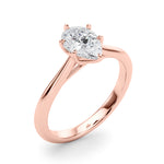 Elegant 6x4mm Pear Shape Solitaire Mounting - 14kt White Gold