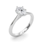 Elegant 6x4mm Pear Shape Solitaire Mounting - 14kt White Gold