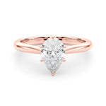 Elegant 6x4mm Pear Shape Solitaire Mounting - 14kt White Gold