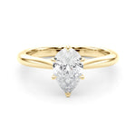 Elegant 6x4mm Pear Shape Solitaire Mounting - 14kt White Gold