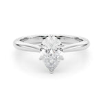 Elegant 6x4mm Pear Shape Solitaire Mounting - 14kt White Gold