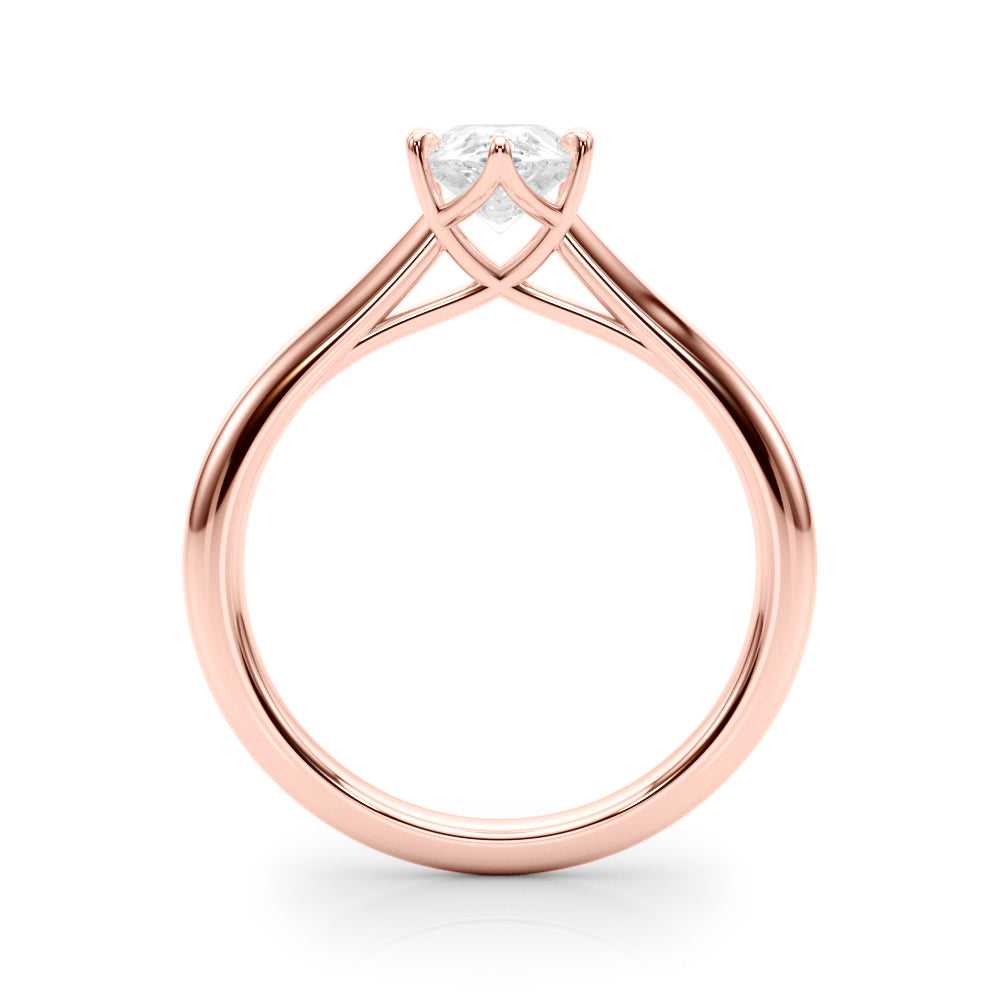 Elegant 6x4mm Pear Shape Solitaire Mounting - 14kt White Gold