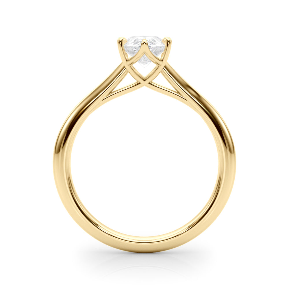 Elegant 6x4mm Pear Shape Solitaire Mounting - 14kt White Gold