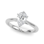 Elegant 6x4mm Pear Shape Solitaire Mounting - 14kt White Gold