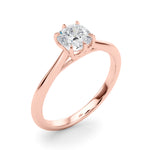 Exquisite 14k White Gold Solitaire Cushion Cut Engagement Ring Setting - 3.8mm Wide