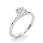 Exquisite 14k White Gold Solitaire Cushion Cut Engagement Ring Setting - 3.8mm Wide
