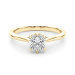 Exquisite 14k White Gold Solitaire Cushion Cut Engagement Ring Setting - 3.8mm Wide