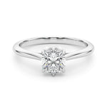 Exquisite 14k White Gold Solitaire Cushion Cut Engagement Ring Setting - 3.8mm Wide