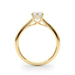 Exquisite 14k White Gold Solitaire Cushion Cut Engagement Ring Setting - 3.8mm Wide