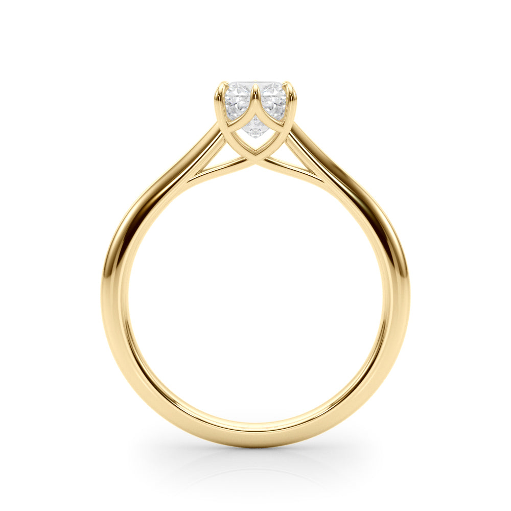 Exquisite 14k White Gold Solitaire Cushion Cut Engagement Ring Setting - 3.8mm Wide