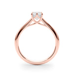 Exquisite 14k White Gold Solitaire Cushion Cut Engagement Ring Setting - 3.8mm Wide