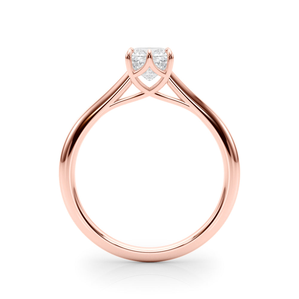 Exquisite 14k White Gold Solitaire Cushion Cut Engagement Ring Setting - 3.8mm Wide