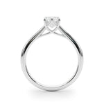 Exquisite 14k White Gold Solitaire Cushion Cut Engagement Ring Setting - 3.8mm Wide