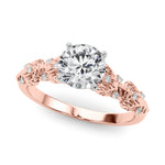 Exquisite 14kt White Gold Engagement Ring with Peg Head Setting - Style 