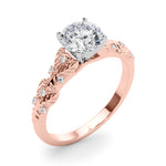 Exquisite 14kt White Gold Engagement Ring with Peg Head Setting - Style 