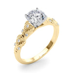 Exquisite 14kt White Gold Engagement Ring with Peg Head Setting - Style 